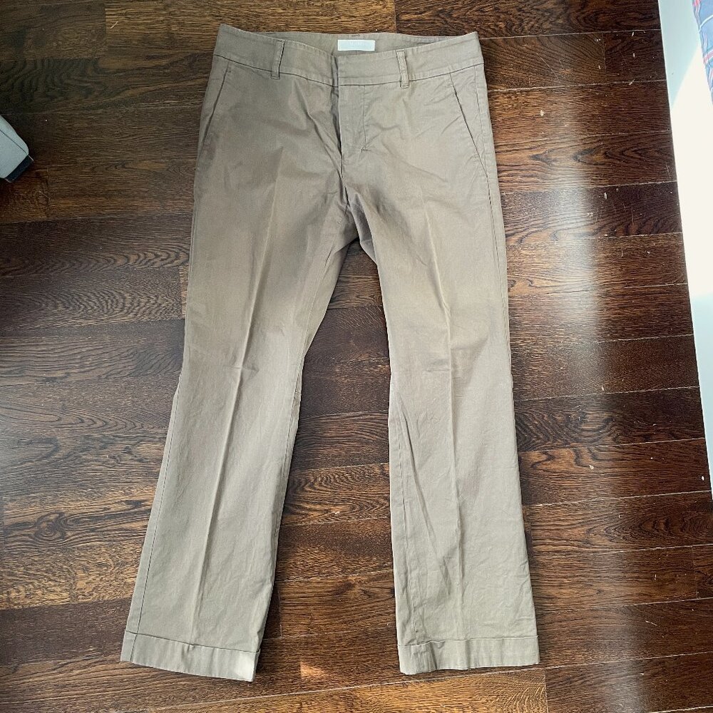 Like New S Max Mara Chino Mocha coloured Cotton blend pants-Size 12